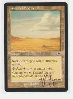 Magic the Gathering ~ Secluded Steppe ~ LP ~ Onslaught ~ Signed by Artist - Image 1