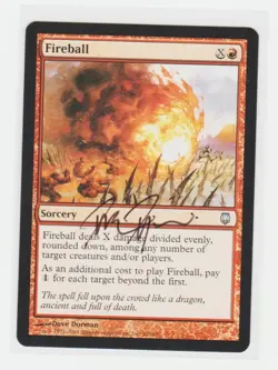 Magic the Gathering ~ Fireball ~ M/NM ~ Darksteel ~ Signed by Artist #2 - Image 1