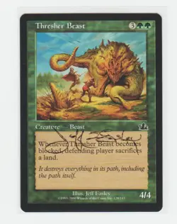 Magic the Gathering ~ Thresher Beast ~ M/NM ~ Prophecy ~ Signed by Artist - Image 1