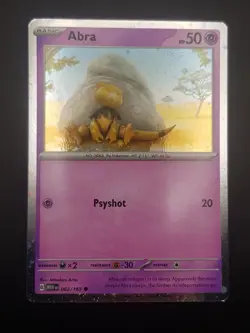 Pokemon Abra 063/165 English Scarlet & Violet 151 Cosmos Holo Promo - Image 1