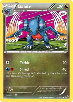 Pokemon TCG Legendary Treasures Gabite 95/113 Uncommon - Image 1