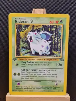 Pokemon 1999 WOTC 1st Edition Jungle Nidoran F 57/64 - Light Play - Image 1