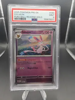 Pokemon TCG Sylveon Masterball Reverse Holo Prismatic Evolutions Graded PSA 9 - Image 2