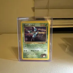 Pokemon TCG Brock's Zubat Gym Heroes Unlimited 24/132 Regular Rare LP-NM - Image 1