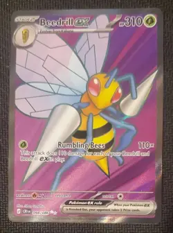 Pokemon TCG- Beedrill ex 98/86- Full Art Double Ultra Rare- Chaos Rising- NM - Image 1