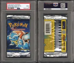 1999 Pokemon Base Set Booster PSA 9 Mint 1.Edition Deutsch Turtok - Image 1