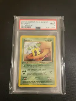 Sunkern 1st Edition PSA 9 (Mint) #78 2000 Pokemon Neo Genesis - Image 1