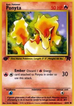 4x Lightly Played Ponyta - 64/82 - Common - 1st Edition Pokemon Team Rocket - Image 1