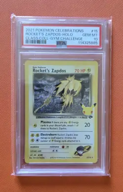Pokemon Celebrations Rocket’s Zapdos 15/132 Classic Collection PSA 10 - Image 1