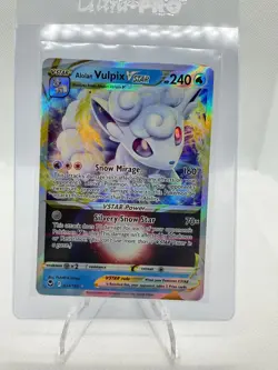 Alolan Vulpix VSTAR 034/195 Holo VSTAR Rare Silver Tempest Pokemon Near Mint - Image 1