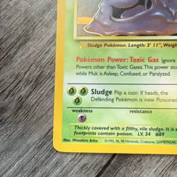 Wizards Pokemon TCG Muk Fossil 13/62 Holo Rare English Unlimited 70HP - Image 4