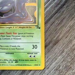 Wizards Pokemon TCG Muk Fossil 13/62 Holo Rare English Unlimited 70HP - Image 5