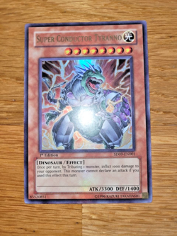 Yugioh SUPER CONDUCTOR TYRANNO SD09-EN001 Ultra Rare English 1st Edition - Image 1