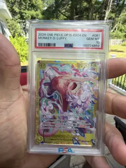 2026 One Piece OP15 EB04 EN Monkey D Luffy #061 PSA 10 GEM MINT - Image 1