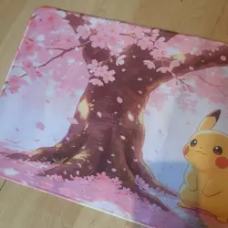 Cherry Blossom Pikachu Rubber Playmat Play Mat Cute Pokemon Card Gaming Tcg - Image 2