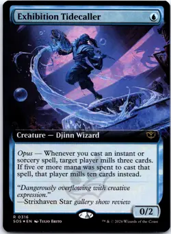 Exhibition Tidecaller (Extended Art) Foil R Secrets of Strixhaven 316 NM - Image 1