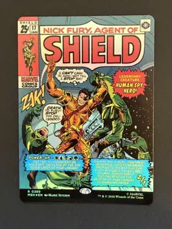 Nick Fury, Agent Of Shield 389 Borderless Foil Marvel Super Heroes MTG - Image 1