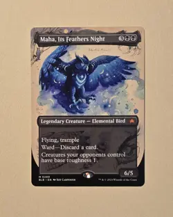 MTG Maha, Its Feathers Night Borderless NM Fast FREE Shipping! - Image 1