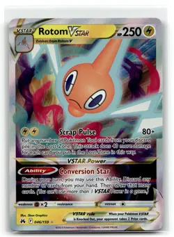 Rotom VSTAR 046/159 Holo VSTAR Rare Crown Zenith Pokemon NM - Image 1