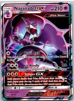 Naganadel GX 56/131 Holo GX Rare Forbidden Light Pokemon - Image 1