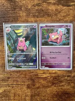 Pokemon Slowbro 090/084 Illustration Rare IR + Slowpoke 029/084 Evolution Lot NM - Image 1
