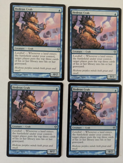 4 Hedron Crab Zendikar MTG NM Free shipping with tracking - Image 1