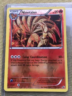 Pokemon - Ninetales - B&W Legendary Treasures - Reverse Holo Rare - 21/113 - LP - Image 1
