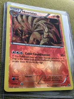 Pokemon - Ninetales - B&W Legendary Treasures - Reverse Holo Rare - 21/113 - LP - Image 3