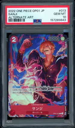 Sanji 013 Alternate Art One Piece Op01 Romance Dawn One Piece Japanese PSA 10 - Image 1