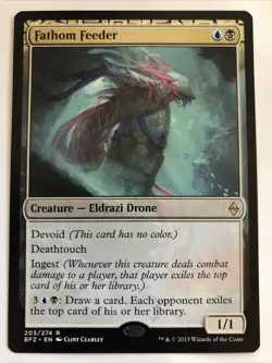 MTG Battle For Zendikar Fathom Feeder 203/274 NM Rare - Image 1