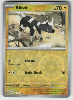 Blitzle 062/191 Common Surging Sparks Pokemon Reverse Holo Near Mint - Image 1