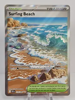 Pokemon TCG - Surfing Beach 114/086 - Ultra Rare - Chaos Rising - MINT Full Art - Image 1