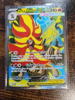 Mega Pyroar ex 099/086 Ultra Rare Chaos Rising Pokemon Holo Near Mint - Image 1