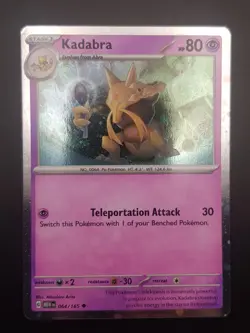 Pokemon Kadabra 064/165 English Scarlet & Violet 151 Cosmos Holo Promo - Image 1