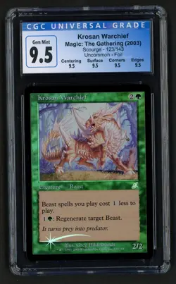 ***CGC 9.5 Quad FOIL Krosan Warchief*** MTG Scourge Magic Kid Icarus - Image 1