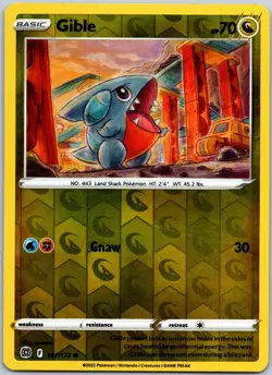Gible 107/172 Reverse Holo Common Brilliant Stars NM - Image 1