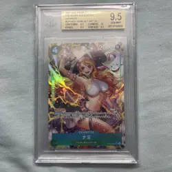 One Piece OP14-EB04 Azure Sea's Seven #031 Japanese Nami Alternate Art BGS 9.5 - Image 1