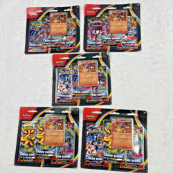 LOT of 5 Pokemon TCG Chaos Rising Mega Evolution 3 Pack Blister CharmeleonSEALED - Image 1
