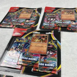 LOT of 5 Pokemon TCG Chaos Rising Mega Evolution 3 Pack Blister CharmeleonSEALED - Image 4