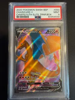 Charizard V SWSH050 SWSH: Sword & Shield Promo Cards Holo PSA 9 - Image 1