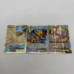 Pokemon TCG Pidgeot 3-Card Lot Mega EX Full Art Holo 65/108 104/108 105/108 LP - Image 1