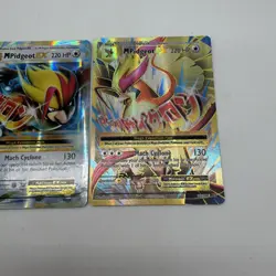 Pokemon TCG Pidgeot 3-Card Lot Mega EX Full Art Holo 65/108 104/108 105/108 LP - Image 4
