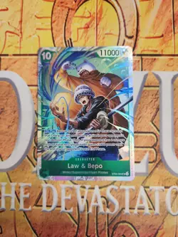 Law & Bepo ST24-004 SR ONE PIECE Tcg Card Game NM Green English - Image 1