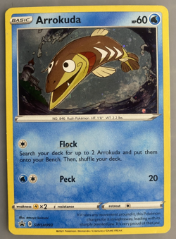 Arrokuda - SWSH093 Pokemon Sword & Shield Promo Ultra Rare Holo Card LP/MP 2021 - Image 1