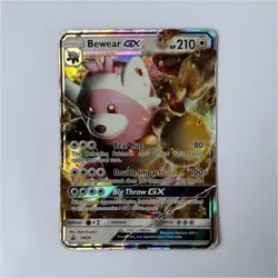 Pokemon Bewear GX SM34 Black Star Promo Full Art Holo Card English - Image 1