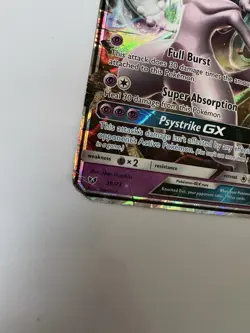 Pokemon Mewtwo GX Shining Legends Ultra Rare 39/73 Holo Psychic Card English - Image 2