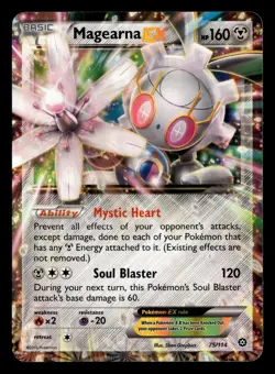 Magearna EX 75/114 EX Rare Holo Steam Siege Pokemon Card - 2 - Image 2