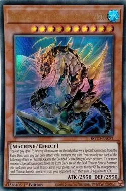 ROTD-EN032 GIZMEK OKAMI, THE DREADED DELUGE DRAGON ULTRA RARE 1ST ED YuGiOh CARD - Image 1