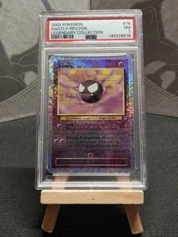 Gastly Reverse Holo 76/110 Legendary Collection Pokemon PSA 7 - Image 1