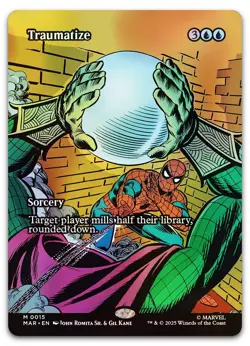 Traumatize (Borderless) #15 (Foil) NM Marvel Universe Eternal-Legal Magic MTG - Image 1